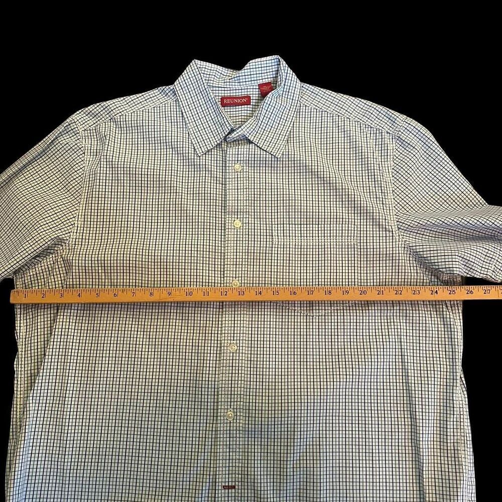 Reunion Men's Plaid Short Sleeve Button Down Shirt XL - Picture 4 of 7